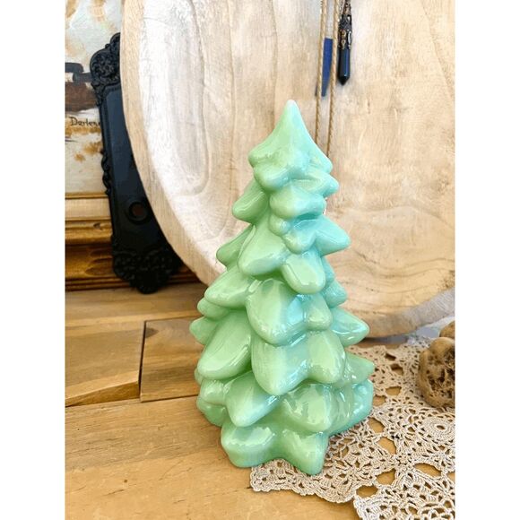 Vintage Mosser Glass Jadeite Christmas Tree – 8 Inch - Picture 3 of 5